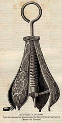 La poire d'angoisse est un instrument de torture au moyen âge.